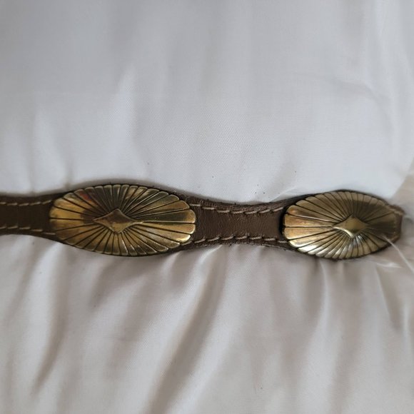 Stunning Antique Vintage Brass Concho Belt Size Small - Picture 9 of 16